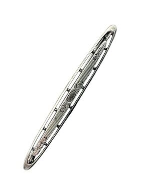 Art Deco sterling silver engraved design vintage bar brooch pin